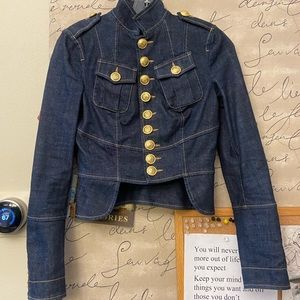 DSquared2 size 36 military styled denim jacket.